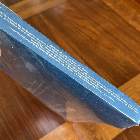 NEVER OPENED POLO RALPH LAUREN FULL SIZE FLAT SHEET BLUE SUPIMA COTTON - Picture 7 of 7